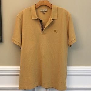 NWOT Men’s BURBERRY Checked Placket Short Sleeve Polo Shirt